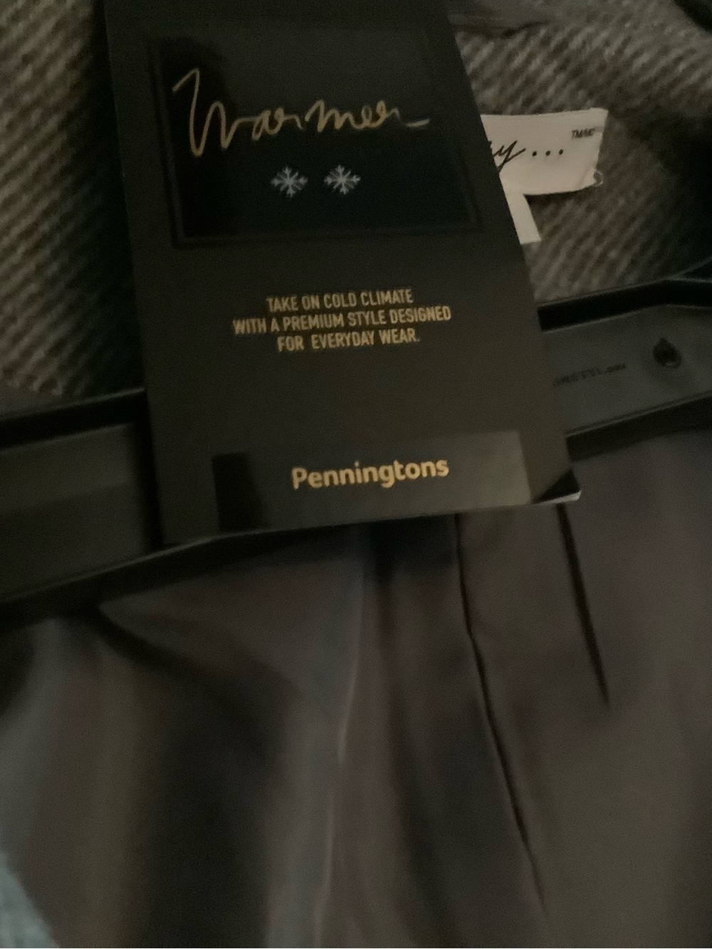 Penningtons Gray Hooded Wrap Trench Coat with Belt, NWT - Picture 8 of 12